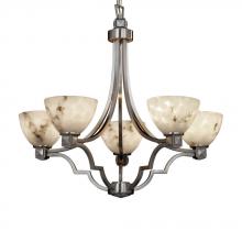 Justice Design Group FAL-8500-12-NCKL - Argyle 5-Light Chandelier