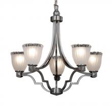 Justice Design Group GLA-8500-16-WTFR-NCKL - Argyle 5-Light Chandelier