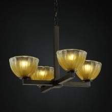 Justice Design Group GLA-8829-16-GLDC-DBRZ - Modular 4-Light Chandelier