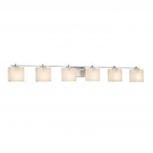 Justice Design Group PNA-8446-55-PLET-CROM - Era 6-Light Bath Bar