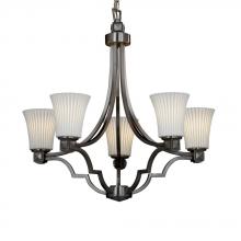 Justice Design Group POR-8500-10-WFAL-NCKL - Argyle 5-Light Chandelier