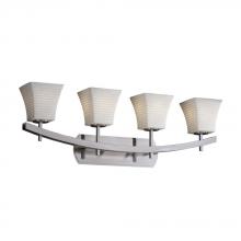 Justice Design Group POR-8594-10-SAWT-MBLK - Archway 4-Light Bath Bar