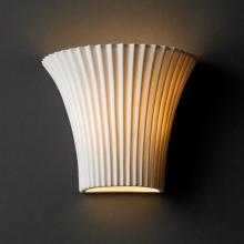 Justice Design Group POR-8810-PLET-LED1-1000 - Small Round Flared Wall Sconce - LED