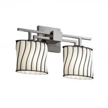 Justice Design Group WGL-8702-10-SWCB-DBRZ - Aero 2-Light Bath Bar