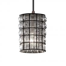 Justice Design Group WGL-8815-10-GRCB-ABRS-RIGID - Mini 1-Light Pendant