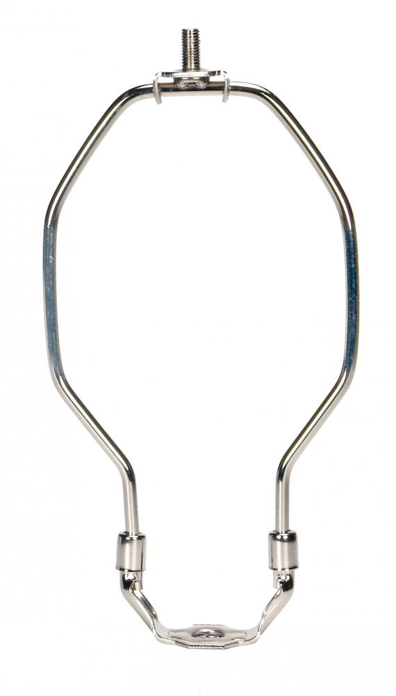 Light Duty Harp; Polished Nickel Finish; 6-1/2" Height; 1/8 IP Saddle; 1/4-27 Thread; 125 Carton