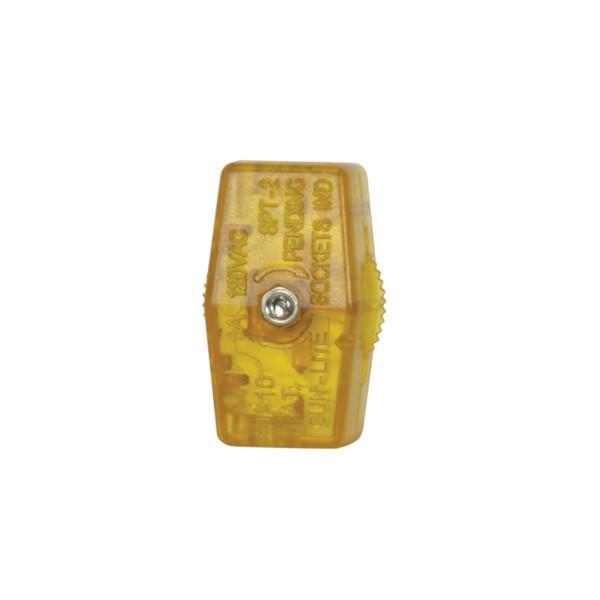 On-Off Cord Switch For 18/2 SPT-2; 6A-125V, 3A-250V, 3A-120V, 3A-125V; Gold Finish