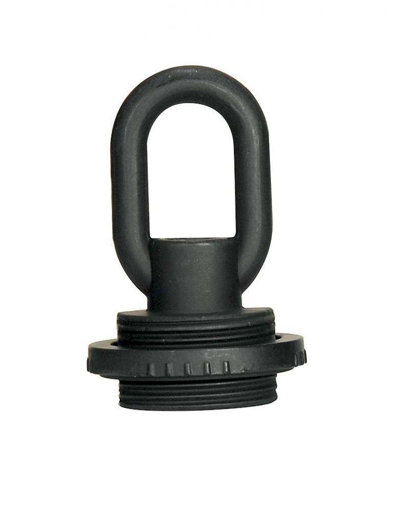 1/4 IP Screw Collar Loop With Ring; 25lbs Max; Flat Black Finish