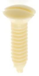 Plastic Switchplate Screw; 6/32; Ivory Plastic; 1/2" Length