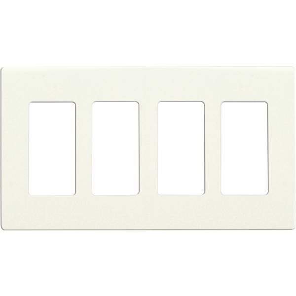 Wallplate For Dimmers And Sensors; 4-Gang; White Finish; Lutron