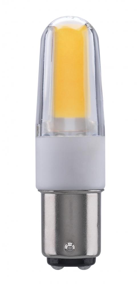 4 Watt; LED; 5000K; Clear; Double Contact Bayonet base; 120-130 Volt