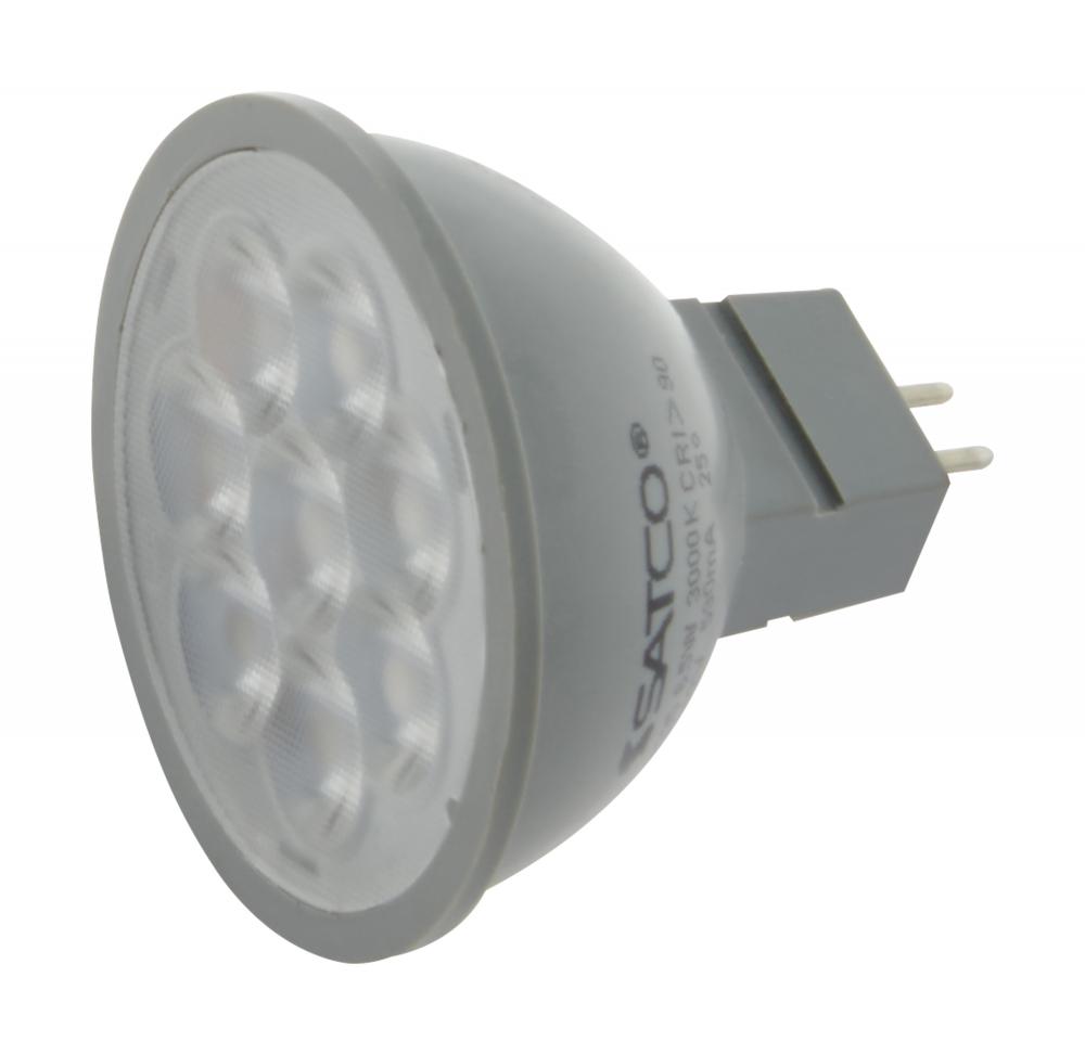 6 Watt; MR16 LED; 2700K; GU5.3 base; 40 deg. Beam Angle; 24 Volt