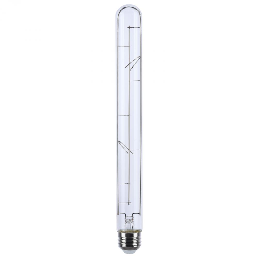 6 Watt LED; Reminiscent; Flex Gray Straight Filament; T9; Medium Base; 2700K CCT; Clear; 120 Volt