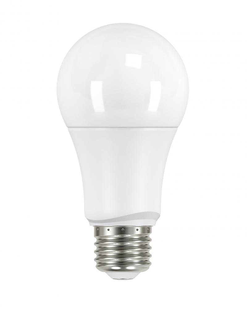 9.5 Watt; A19 LED; Frosted; 5000K; Medium base; 220 deg. Beam Angle; 120 Volt; Non-Dimmable; 4-Pack