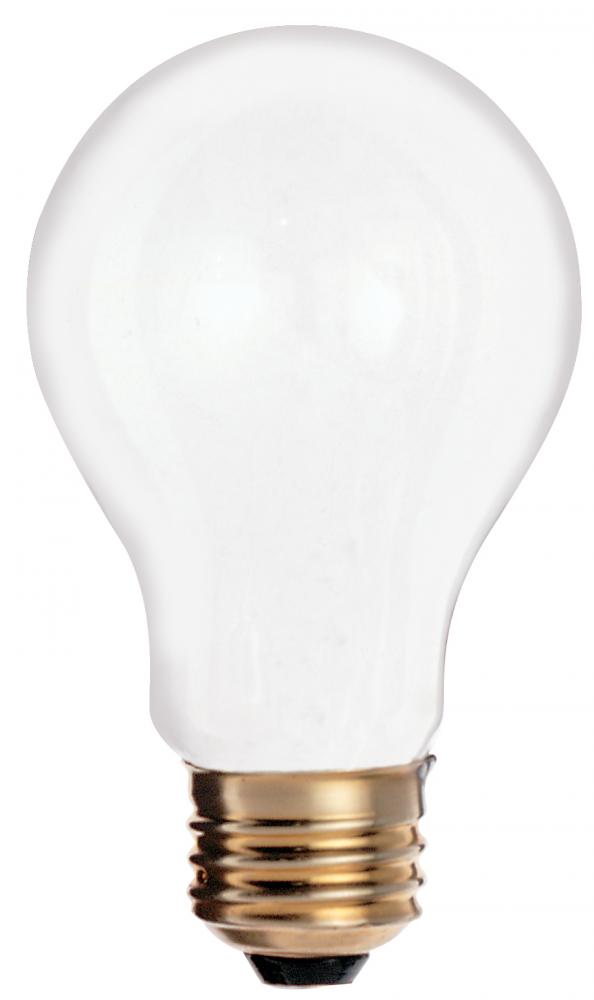 25 Watt A19 Incandescent; Frost; 1500 Average rated hours; 180 Lumens; Medium base; 120 Volt; 2-Pk