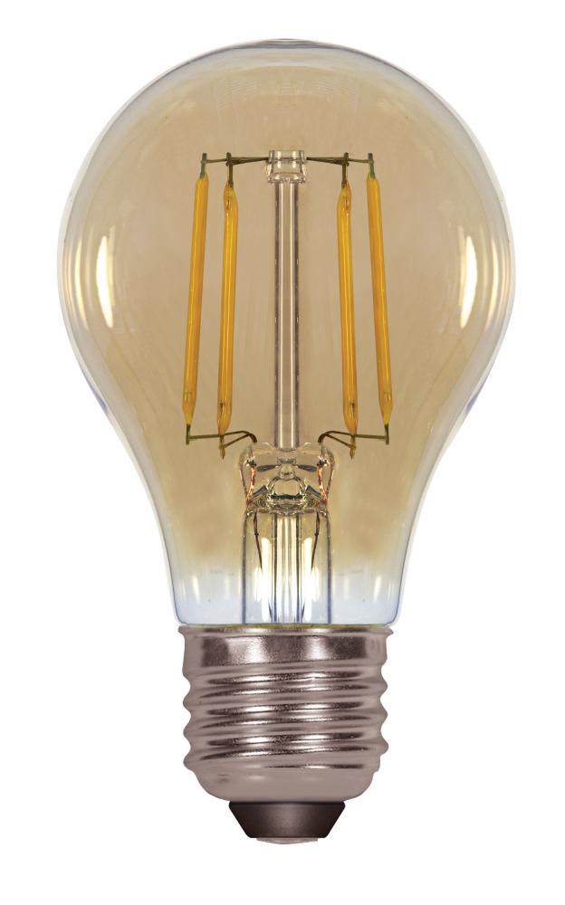 4.5 Watt A19 LED; Amber; Medium base; 2000K; 350 Lumens; 120 Volt