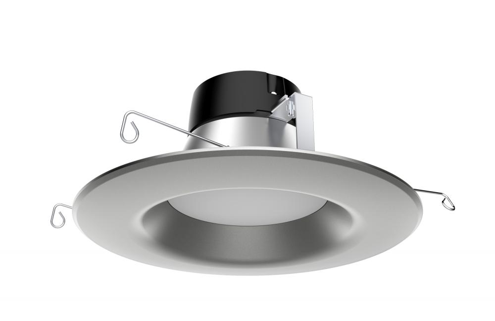 11.5 watt LED Downlight Retrofit; 5"-6"; Brushed Nickel trim; 3000K; 120 volts; Dimmable