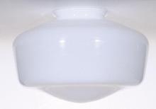 Satco Products Inc. 50/276 - Blown Opal Glass Shade; 10 inch Diameter; 4 inch Fitter; Schoolhouse Glass; White