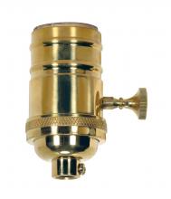 Satco Products Inc. 80/1319 - 3 Way (2 Circuit) Turn Knob Socket w/Matching Finish Removable Knob