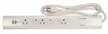 Satco Products Inc. 91/231 - 6 Outlet Surge Strip; 6 Foot 14/3 SJT With Straight Plug; 900 Joules; 15A-120V; 1875W