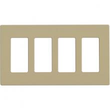 Satco Products Inc. 96/422 - Wallplate For Dimmers And Sensors; 4-Gang; Ivory Finish; Lutron