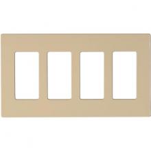 Satco Products Inc. 96/423 - Wallplate For Dimmers And Sensors; 4-Gang; Almond Finish; Lutron