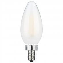 Satco Products Inc. S11346 - 8 Watt C11 LED; Frosted Finish; Candelabra Base; 3000K; 90 CRI; 800 Lumens; 120 Volt