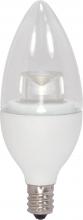 Satco Products Inc. S8996 - Discontinued - 3 Watt; B11 LED; 3000K; Candelabra base; 120 Volt; Carded