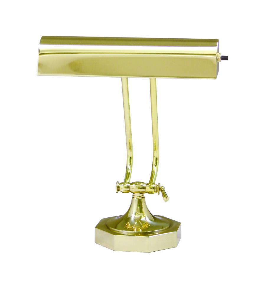 One Light Polished Brass Desk Lamp