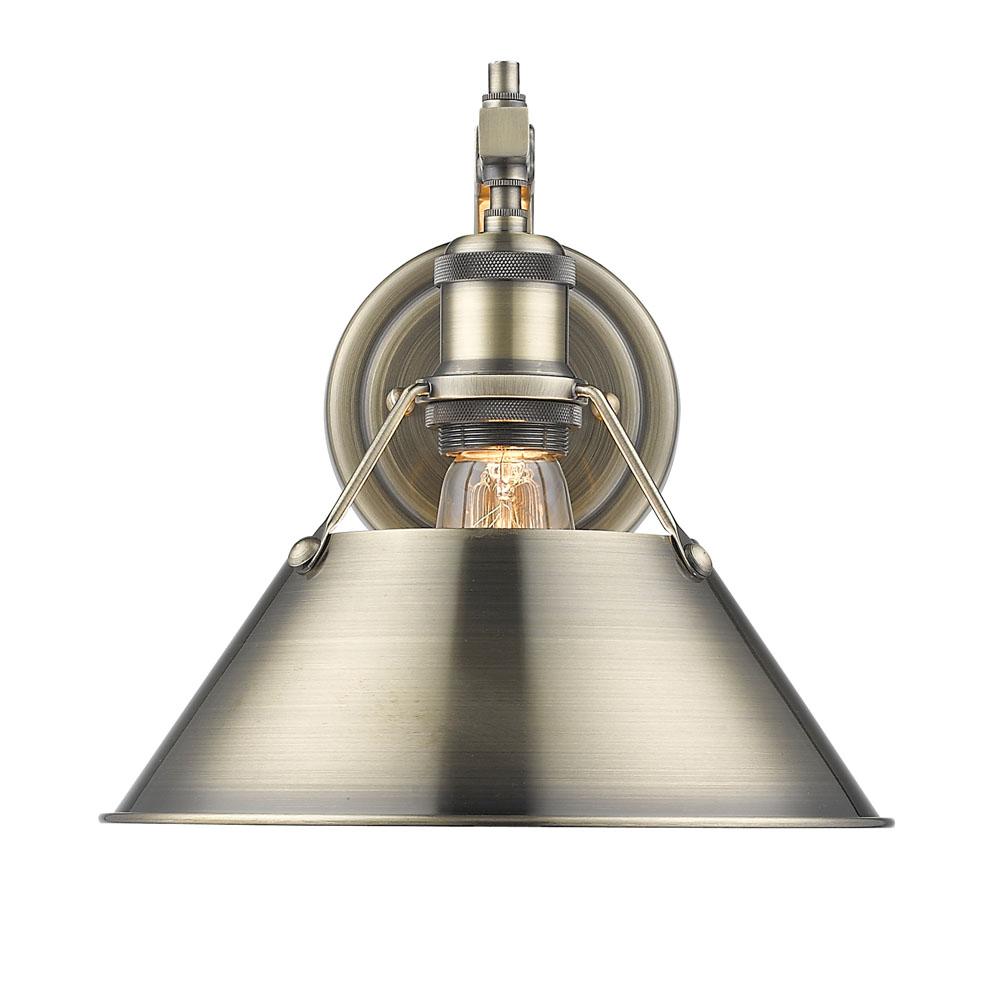 Orwell AB 1 Light Wall Sconce in Aged Brass with Aged Brass shade