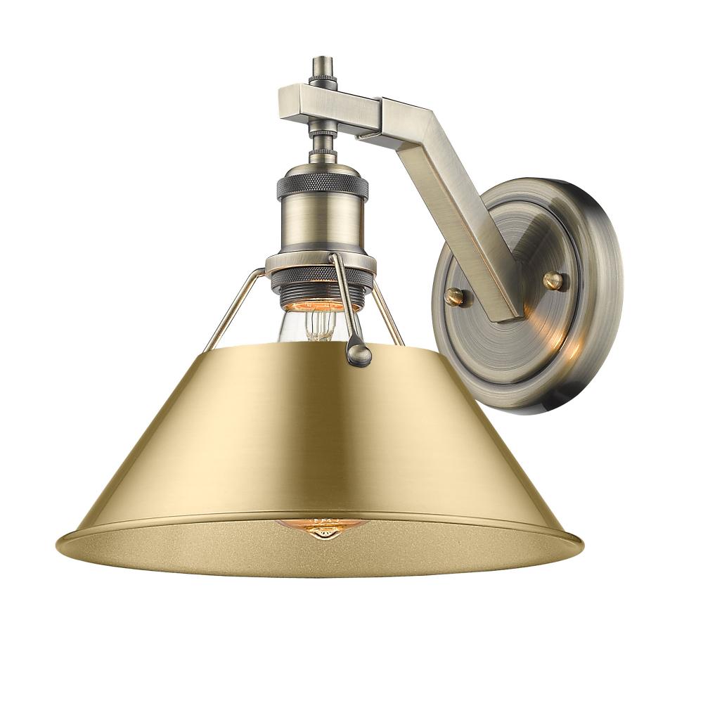 Orwell AB 1 Light Wall Sconce in Aged Brass with Brushed Champagne Bronze shade