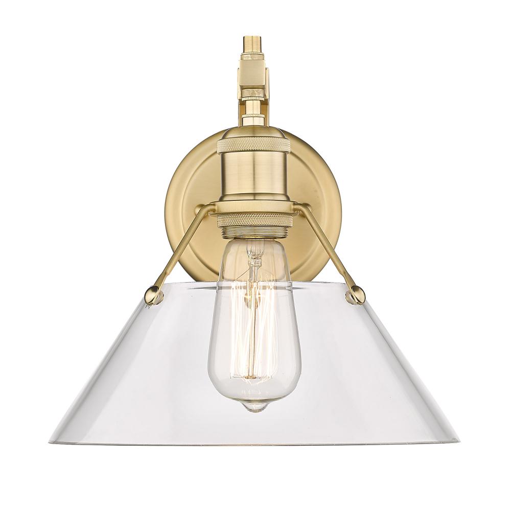 Orwell BCB 1 Light Wall Sconce in Brushed Champagne Bronze with Clear Glass