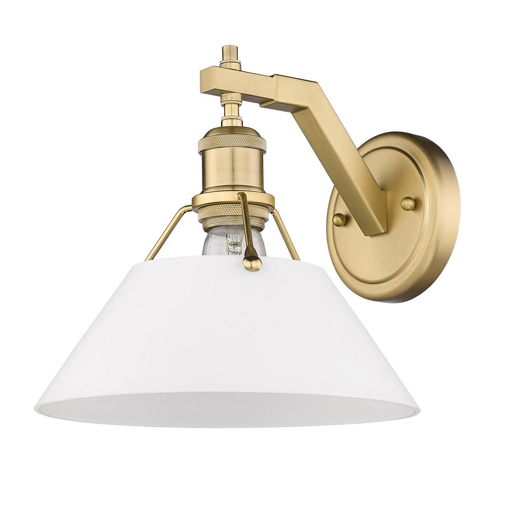 Orwell BCB 1 Light Wall Sconce in Brushed Champagne Bronze with Opal Glass