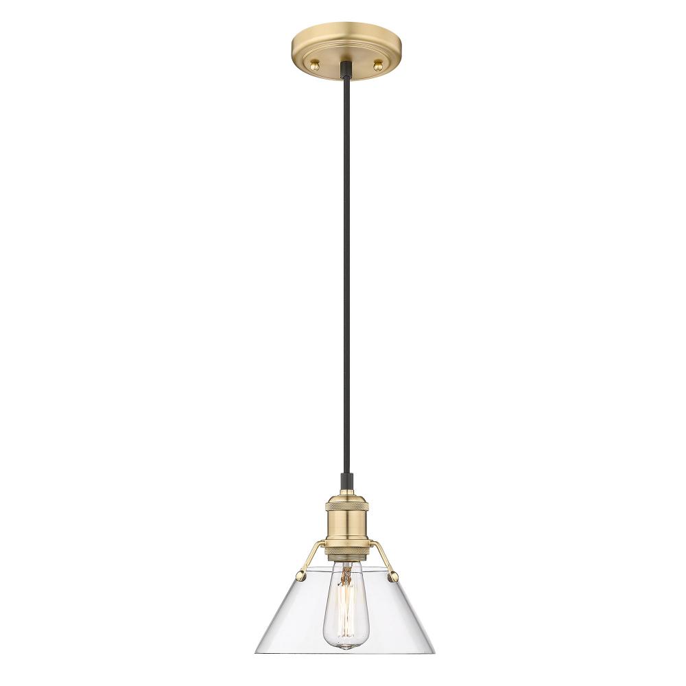Orwell BCB Small Pendant - 7" in Brushed Champagne Bronze with Clear Glass