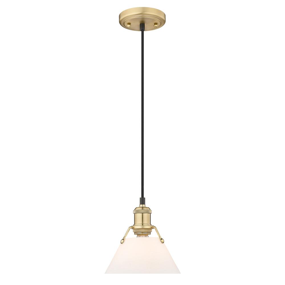 Orwell BCB Small Pendant - 7" in Brushed Champagne Bronze with Opal Glass