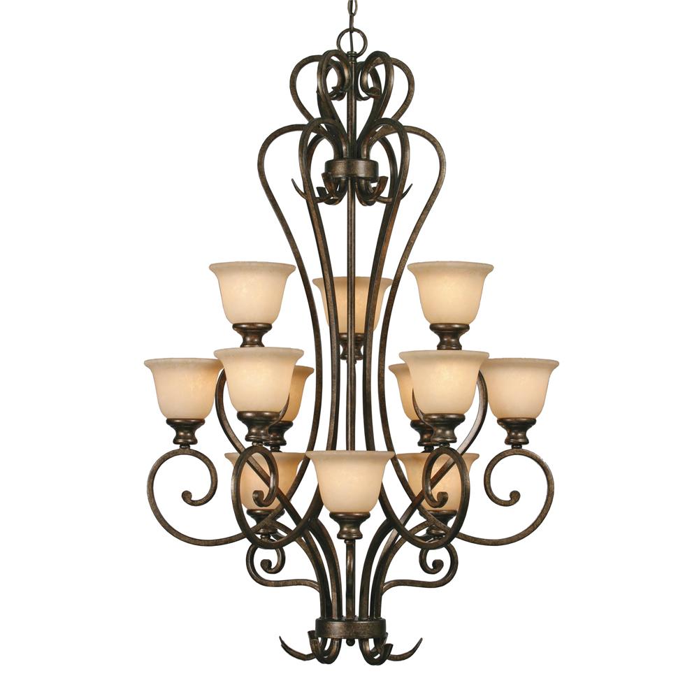 3 Tier - 12 Light Chandelier