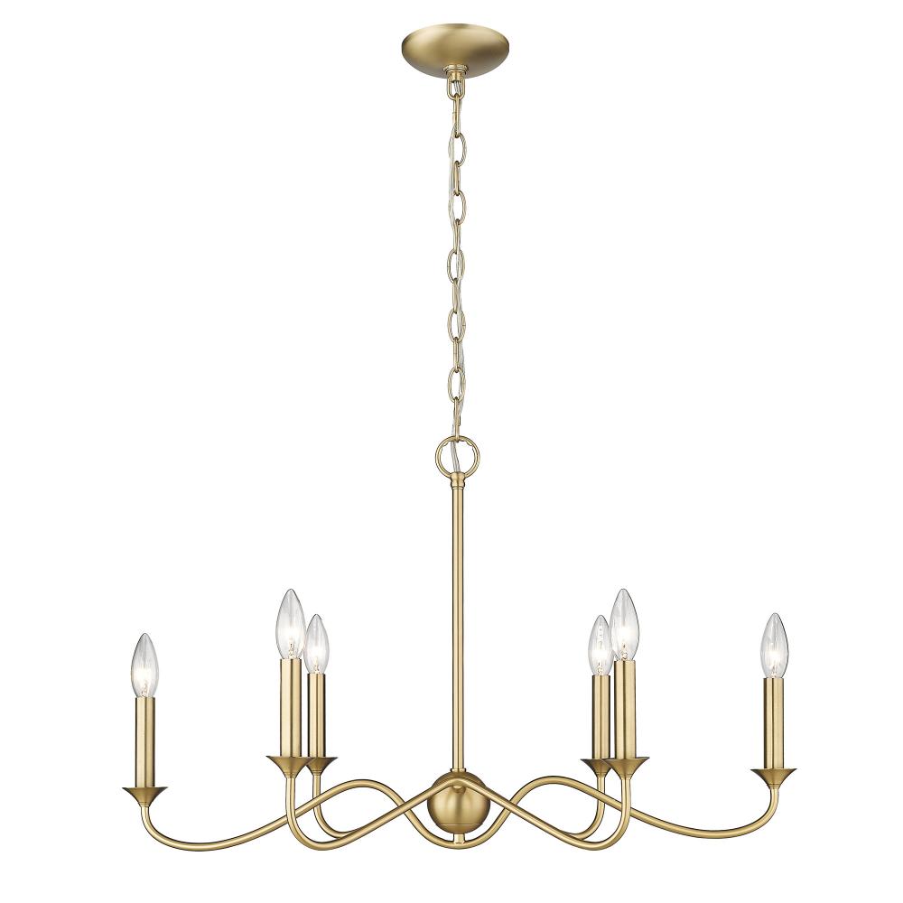 Tierney BCB 6 Light Pendant in Brushed Champagne Bronze