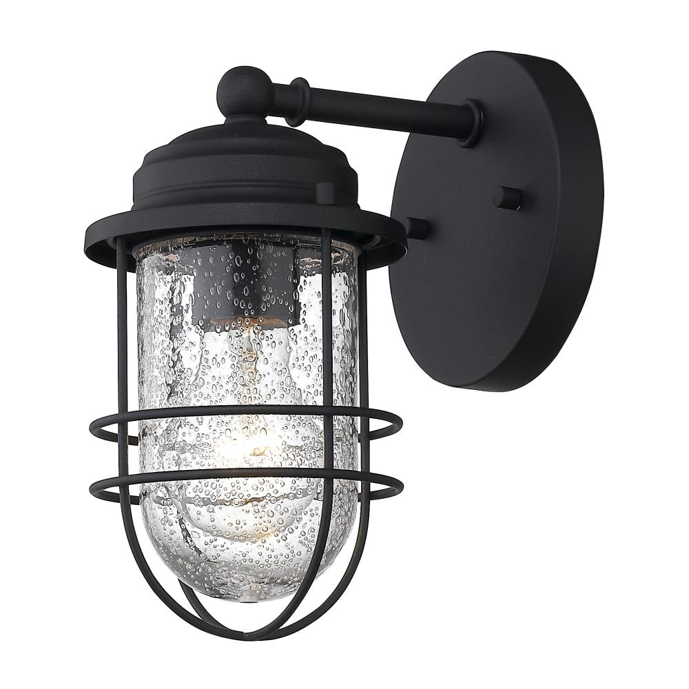 Seaport Small Outdoor Wall Sconce in Natural Black