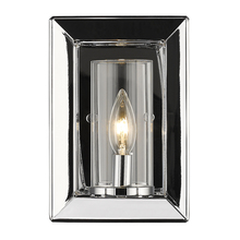 Golden 2074-1W CH-CLR - Smyth 1 Light Wall Sconce (Chrome & Clear Glass)