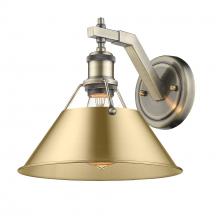 Golden 3306-1W AB-BCB - Orwell AB 1 Light Wall Sconce in Aged Brass with Brushed Champagne Bronze shade