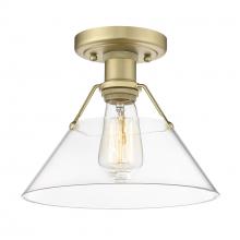 Golden 3306-FM BCB-CLR - Orwell BCB Flush Mount in Brushed Champagne Bronze with Clear Glass