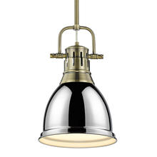 Golden 3604-S AB-CH - Duncan Small Pendant with Rod