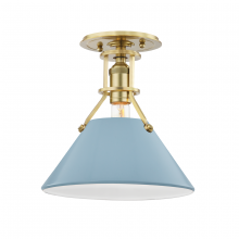 Hudson Valley MDS353-AGB/BB - 1 LIGHT SEMI FLUSH