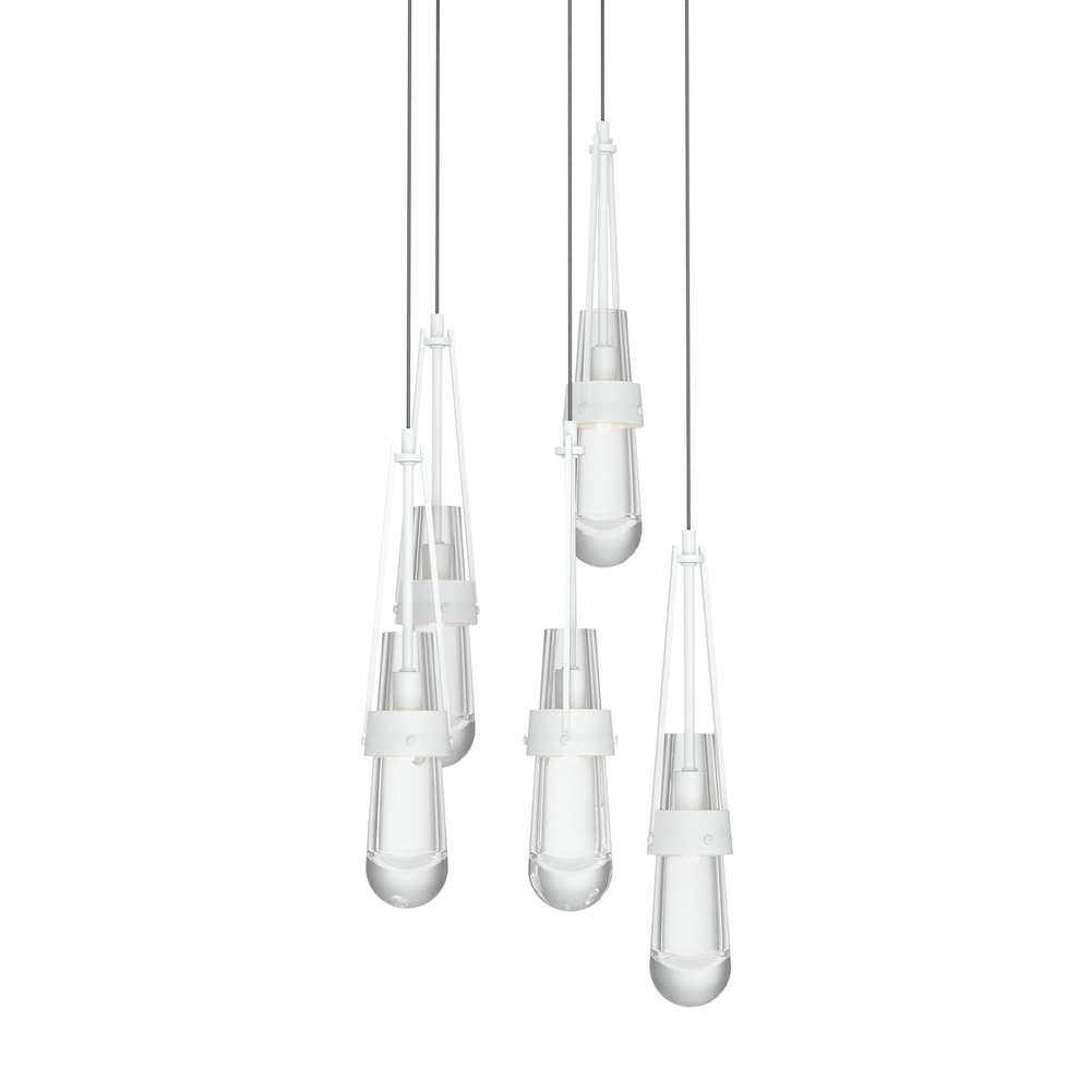 Link 5-Light Clear Glass Pendant