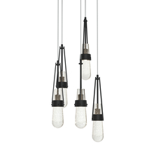  131120-SKT-LONG-10-YG0434 - Link 5-Light Blown Glass Pendant