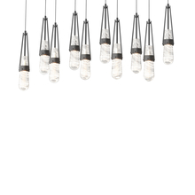 Hubbardton Forge 131200-SKT-LONG-10-YJ0434 - Link 10-Light Blown Glass Pendant