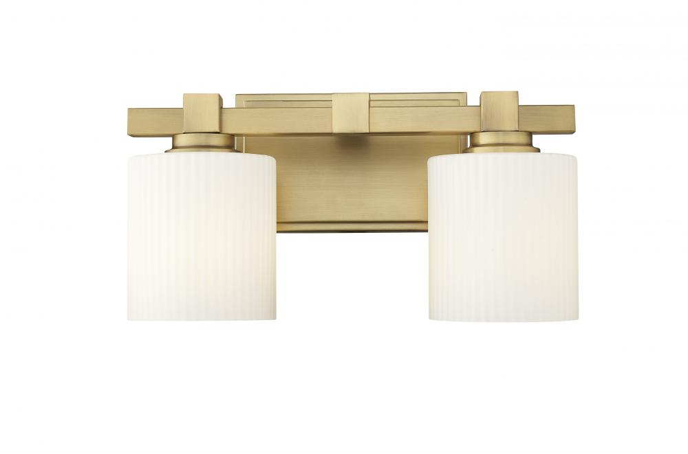 2-Light Vanity Vintage Brass