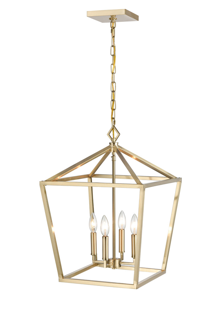 4-Light Pendant light Modern Gold