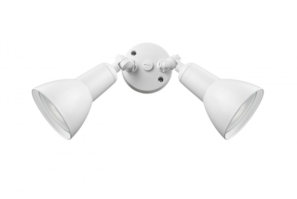 2-Light Security Flood Lights Matte White