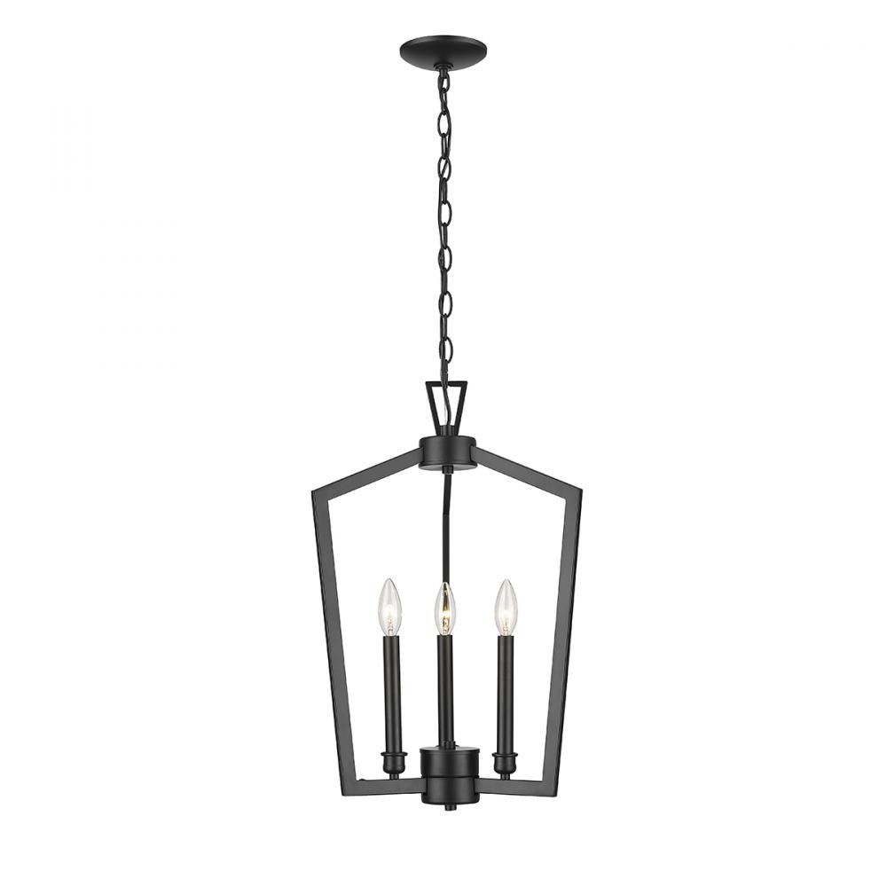 Lizabeth 3-Light Pendant light Matte Black